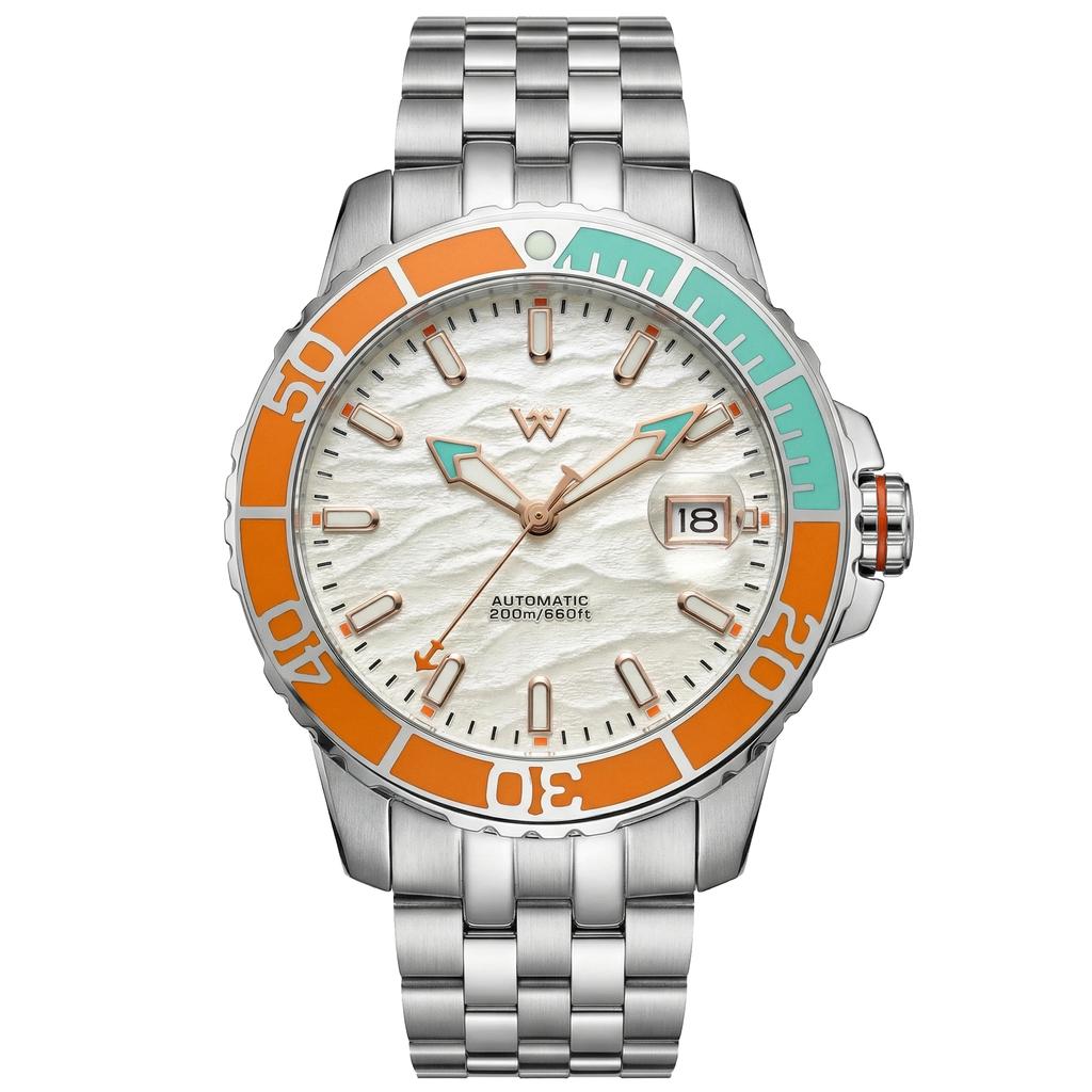 WM Watch Automatic Mechanical Watches NH35 Anti-reflective 200 Water Resistant Sapphire Crystal Welly Merck Watch WM206M