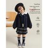 Yoyoo Girls' Autumn Color-block Doll Collar Jacket