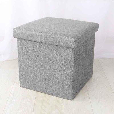 Folding Storage Pouffe Sofa Shoe Bench Household Storage Boxes Simple Seat Linen Foot Stool