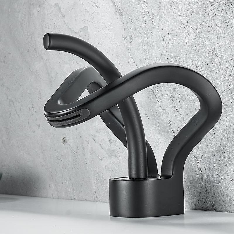 Gold Bathroom Faucet Black Basin Faucet Brass Creative Gray Bathrooom Sink Mixer Tap Hot & Cold Waterfall Basin Faucet