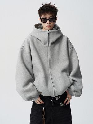 American Men's Retro Heavyweight Hoodie: Casual Autumn Streetwear, Versatile Loose-Fit Jacket, Trendy High-Street Couple's Cardigan.