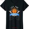 March College Basketball Let The Madness Begin Funny Ladies Crewneck T Shirt Vintage Streetwear Soft Fashion Stretched