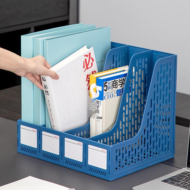 Deli 78998 4-Compartment Desktop File Organizer