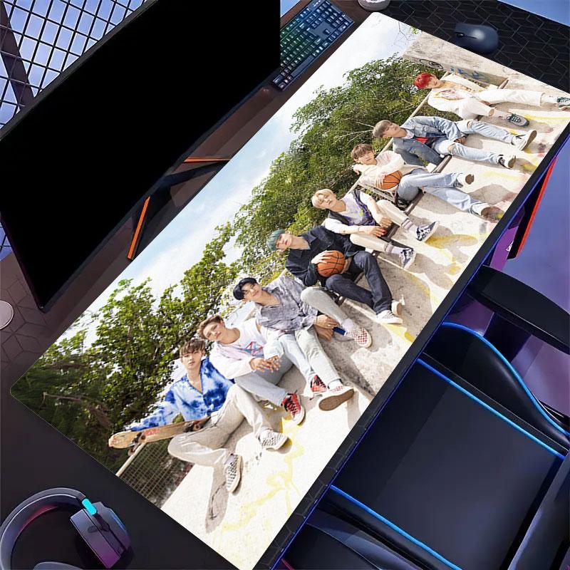 ATEEZ Poster Mouse Pad, Large Gaming Desk Mat, Non-slip XXL Mousepad for Laptop & Tablet, Mini PC Playmat with Stitched Edges