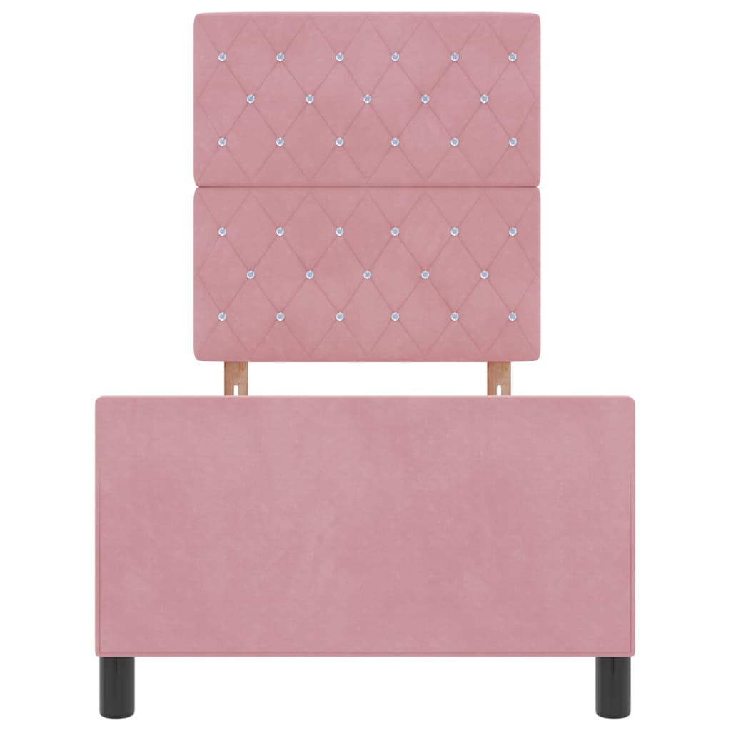 Boxspring Bed with Headboard Pink 80 x 200 cm Velvet