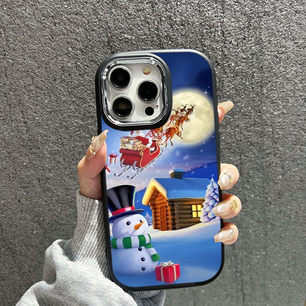 

N103 Новогодний Веселый Рождественский дизайн Мягкие чехлы для телефонов iPhone 16 Pro Xiaomi 11 Lite Redmi 13C Note 11s Покрытие Рамка Защитная крышка для камеры Задняя крышка for iPhone 16 Pro Max