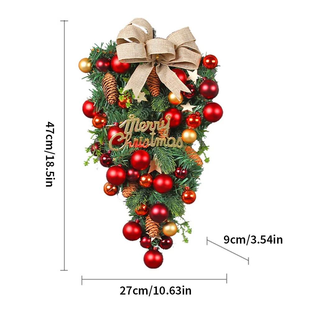 Christmas Decoration Wall Hanging Shopping Mall Christmas Ball Upside Down Tree Hotel Rattan Electroplated Ball Garland Door Hanging
