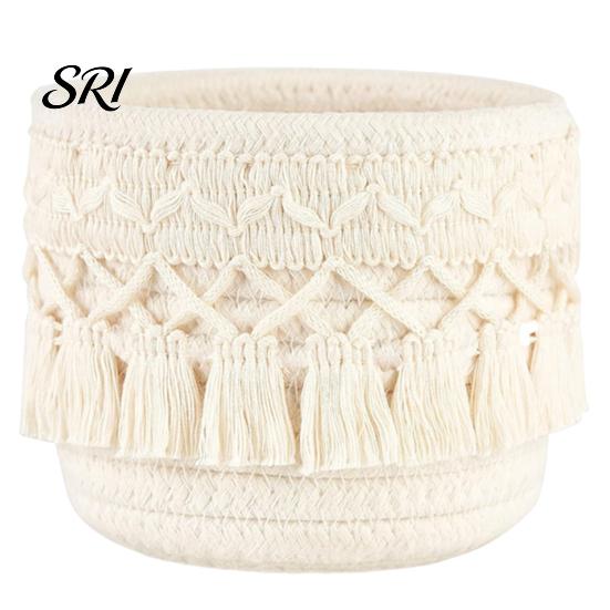 Thickened Material Box Storage Large Capacity Organizer Multipurpose Long-lasting Container Tassel Decor for Home Bedroom Living Room Durable