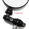 Easy Install Foldable Round Side Mirrors Retro Round Mirrors Adjustable Rearview Mirror Pair for Various Motorcycles