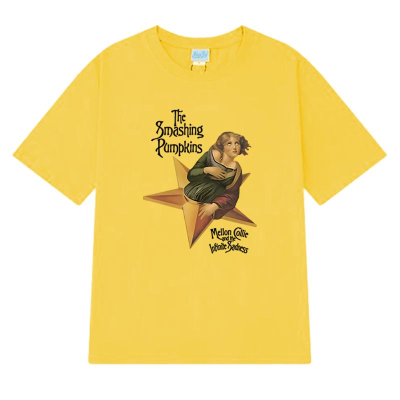 90S Album Mellon Collie and The Infinite Sadness T shirts Men Women The Smashing Pumpkins short sleeve T-shirt Unisex Cotton Top