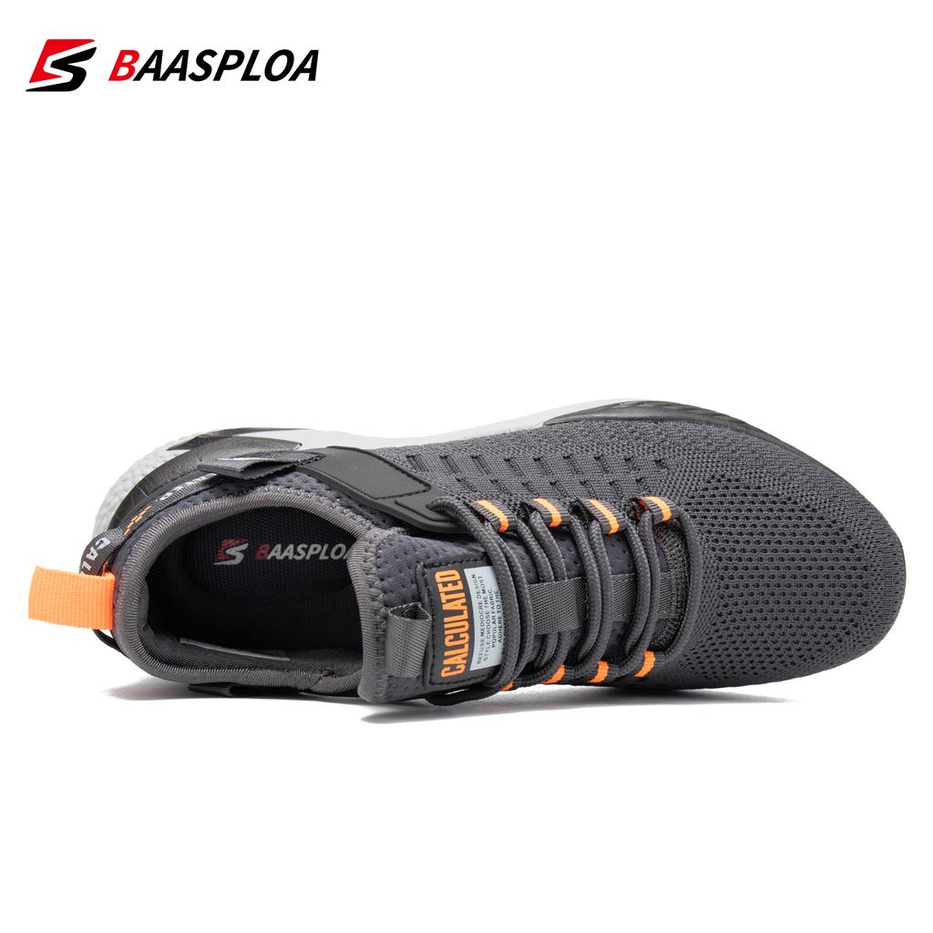 BAASPLOA Men's Running Shoes Lightweight Breathable Sneakers Mesh Wear-resistant Casual Male Non-slip Tennis Walking Shoes
