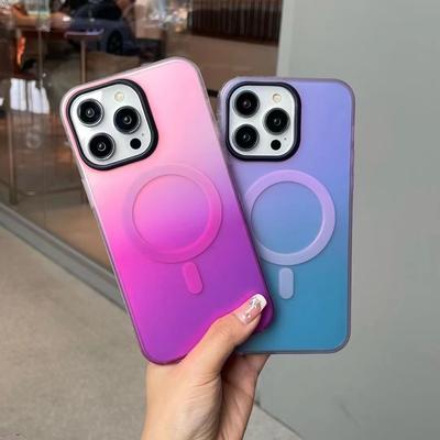 IPhone 16 Skin Sensitive Magnetic Suction Phone Case Chameleon Suitable for Apple 15 ProMax Gradient 14 Anti Fall Protection Case