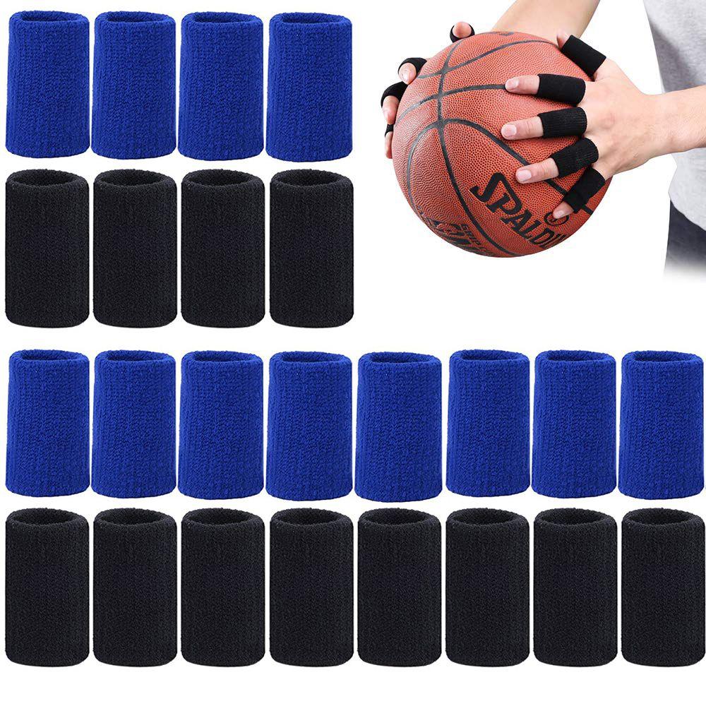 

New Stretchy Sports Safety Finger Protection Arthritis Support Sports Finger Sleeves Finger Guard 5pcs чорний