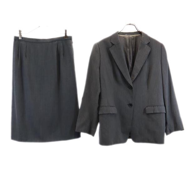 

BURBERRY Sanyo Shokai Skirt suit Setup 15 Gray Side zip Women Used