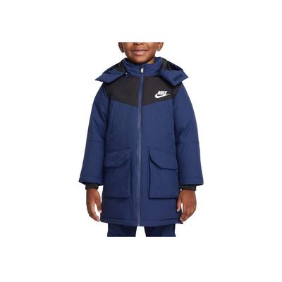 Veste en duvet Confortable Douce pour la peau à capuche Chaude Duvet de canard Vestes pour enfants Bleu Noir HV7185-410