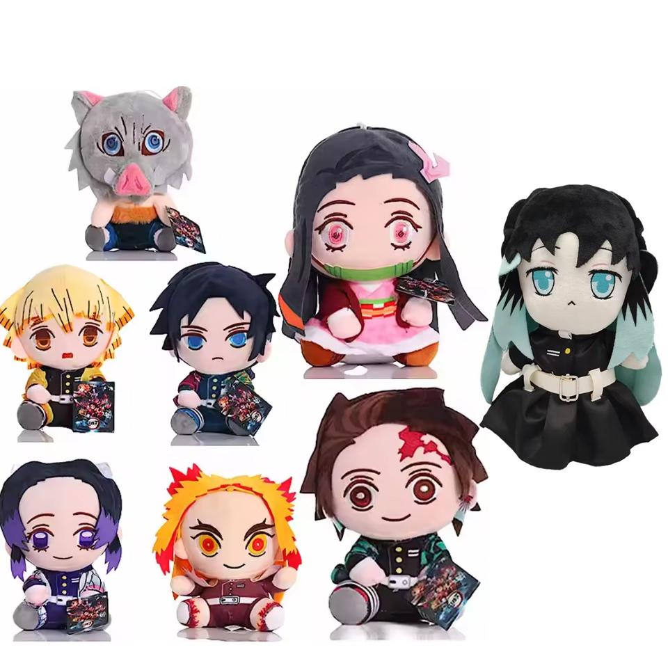 Anime Demon Slayer Plush Toys Tokitou Muichir Cartoon Figure Kyoumei Iguro Obanai Sanemi Uzui Tengen Doll Stuffed Plush Birthday