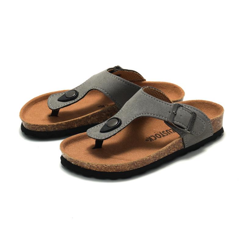 2025 Spring/Summer Kids' Cork Thong Sandals - Trendy Korean Style Toe-Post Flip-Flops for Boys and Girls