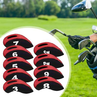 9 sztuk pokrowców na główki kijów golfowych, pokrowców na główki kijów, przenośnych sprzętów golfowych z numerami