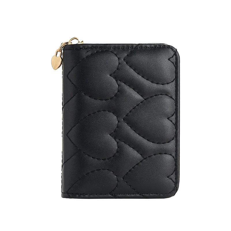 Slim PU Leather Card Holder Women Men Minimalist Ins Style Multi-Slot Wallet With Zipper Anti-Magnetic Protection