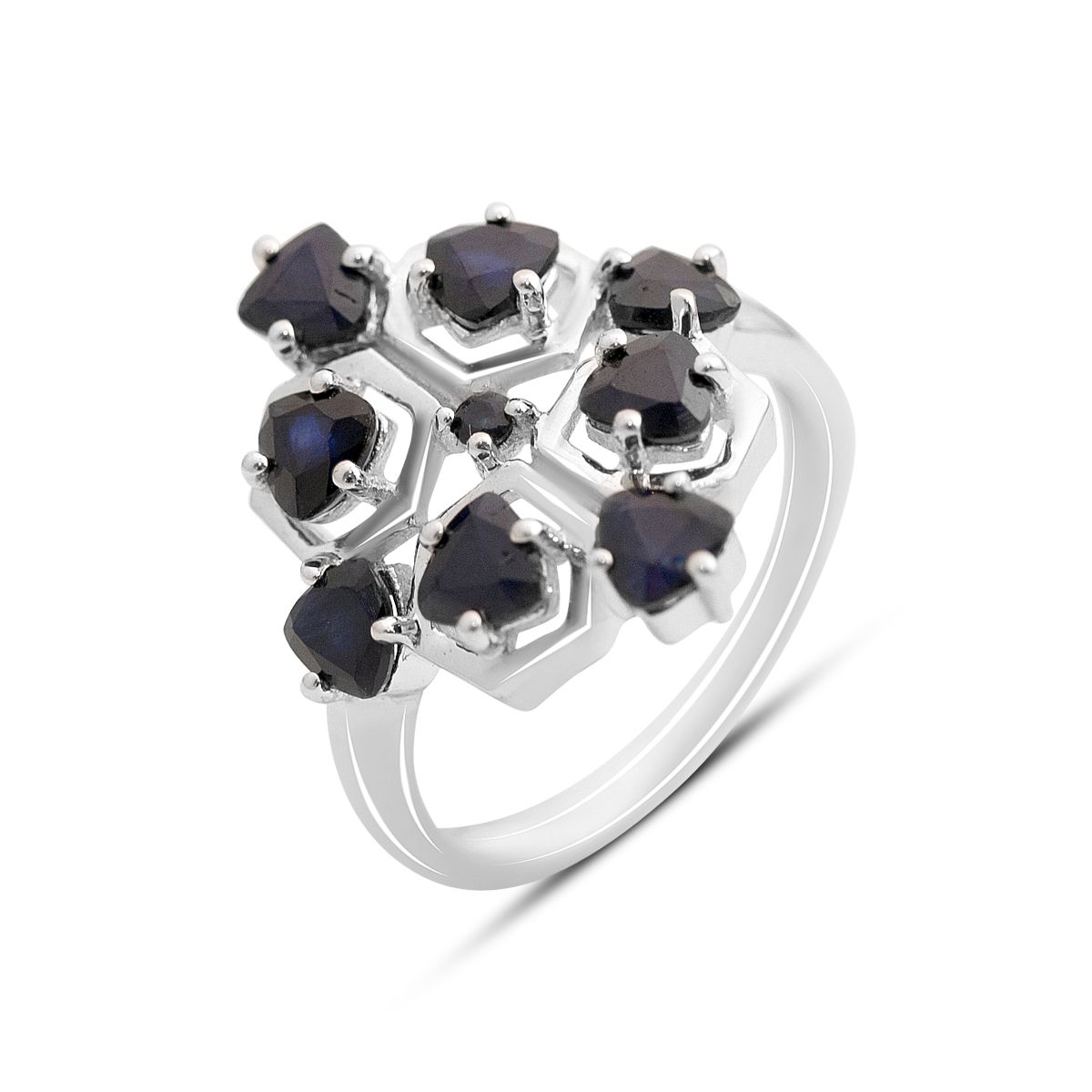 

Серебряное кольцо с натуральным сапфиром 2.775ct, вес изделия 4,46 гр (2174646) 18 сапфіровий
