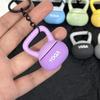 Eco-friendly Soft Rubber Kettlebell Keychain: Yoga Fitness Bag Charm & Creative Souvenir Gift