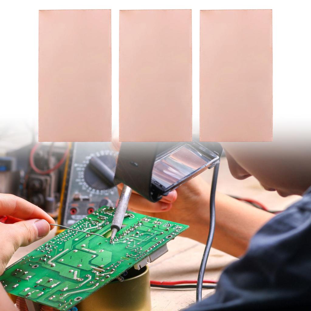 10pcs 1.5mm Single Sided brass Laminate Sheets Clads Board Accessories for DIY Electronics & Circuit Board Creation
