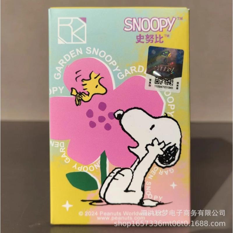 

Оригинальная лицензированная серия Snoopy Blind Box, мультяшная сцена супермаркета и сада с мебелью, детские игрушки-конструкторы