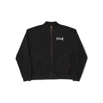 Posr Overdyed Logo Zip Jacket / Black