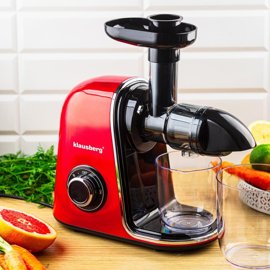 Langsamdrehende Saftpresse 150W für Obst und Gemüse COLD PRESS KLAUSBERG KB-7870