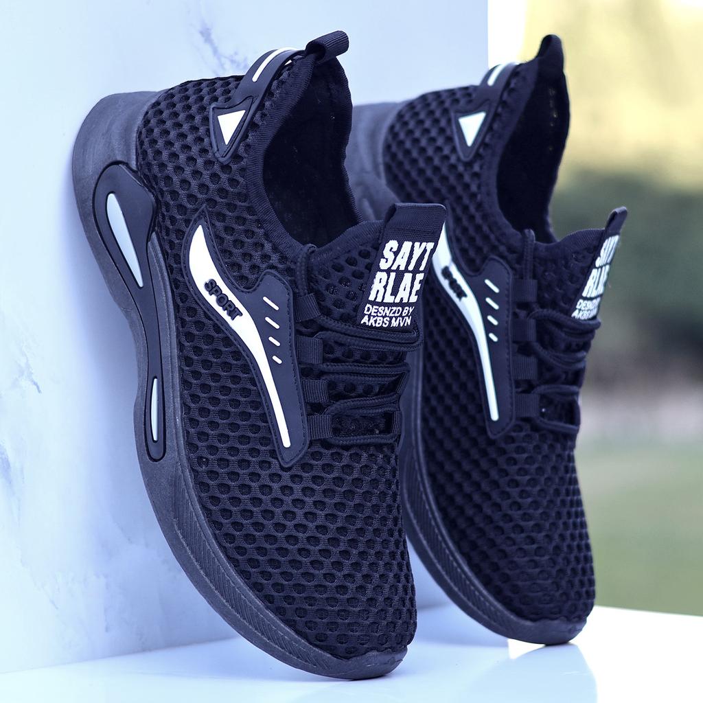 Mesh men's shoes summer new breathable thin hollow mesh shoes men's casual versatile sports trendy shoes
