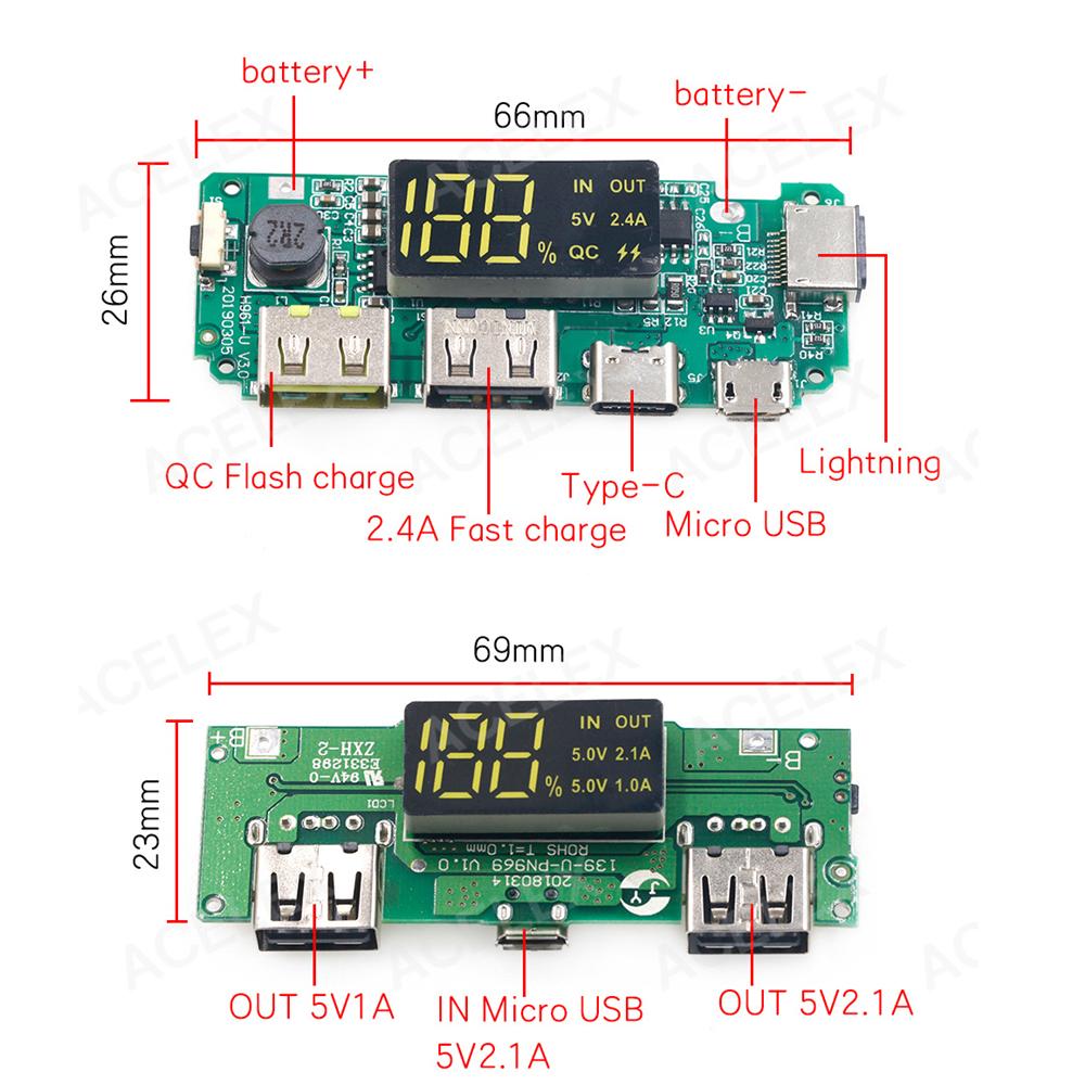 Charging Module Dual USB USB Charging 18650 Charging Lithium Battery Charger Battery Charger Board