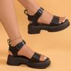 Fashion 2025 Summer New Women's Platform Rome Sandals Adjustable Buckle Straps Outdoor Minimalist Casual Shoes for Daily Wear Plus Size