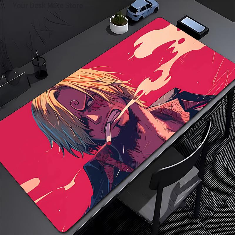 ONE PIECE Sanji Large Mousepad Computer Game Mouse Pad Gaming Accessories NonSlip Printing Deskmat Keyboard Pad PC game Mousepad