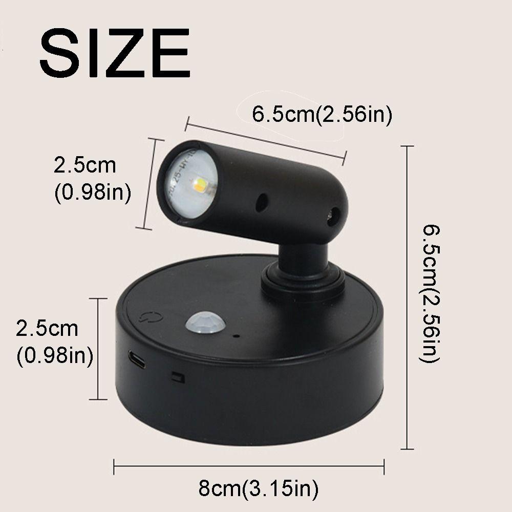 Wireless LED Wall Sconces Light 0.5W Dimmable LED Cordless Wall Light Touch Sensor Adjustable Brightness Magnetic Wall Lamp