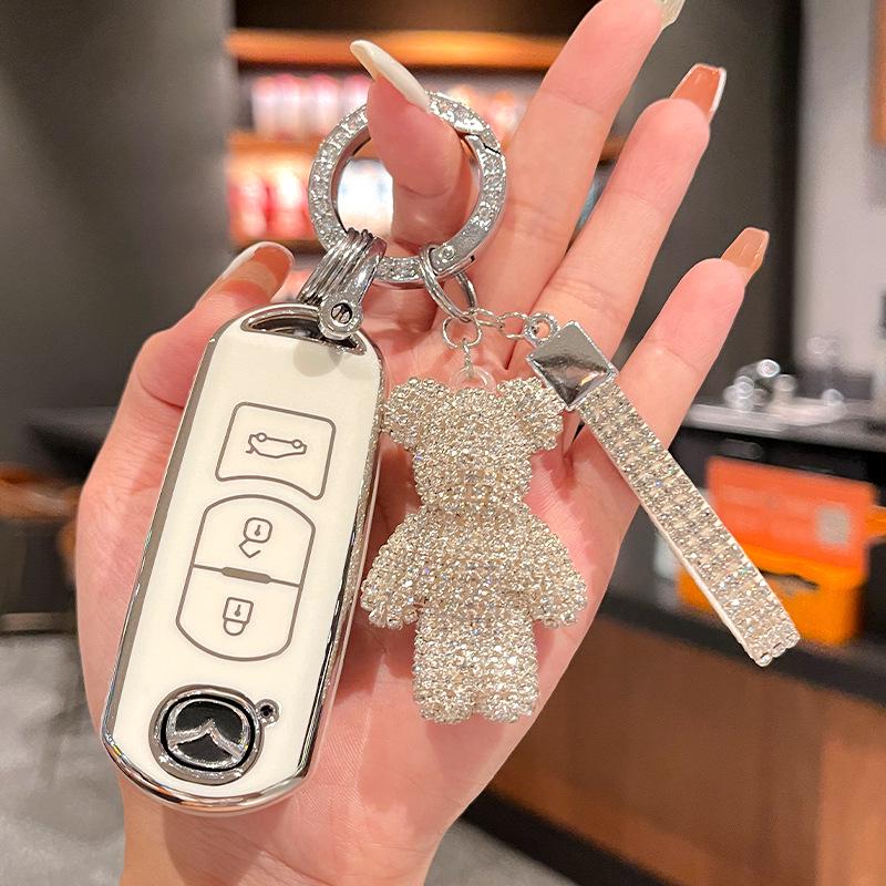 Mazda 3 Axela CX4/CX5 Atenza için TPU Elmas Anahtar Kılıfı