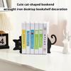 Cute Cat-Shaped Bookend, Desktop Bookshelf, Book Clip, Stationery Storage Book Stand, Home Desktop Decoration.