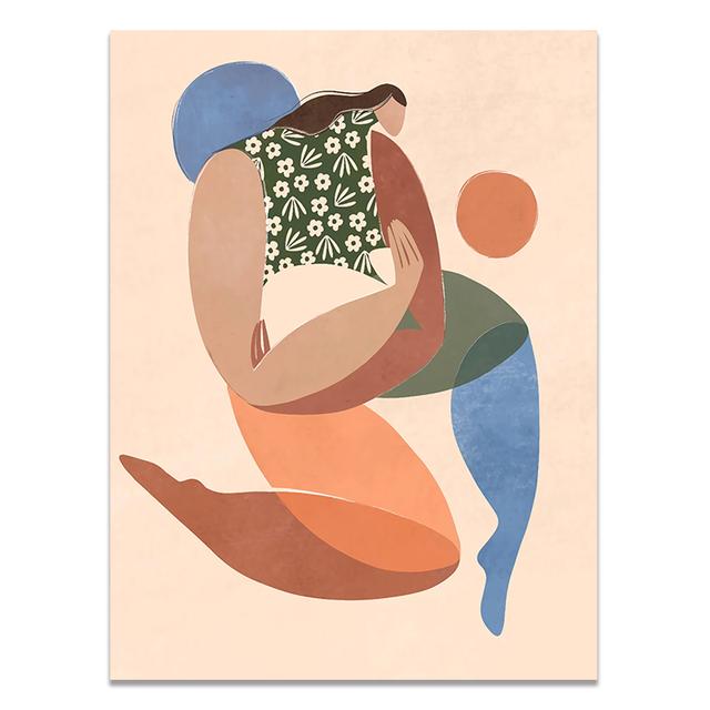 Abstract Modern Girl Body Wall Art Canvas Painting Nordic Posters and Prints Wall Pictures for Living Room Bedroom Home Decor