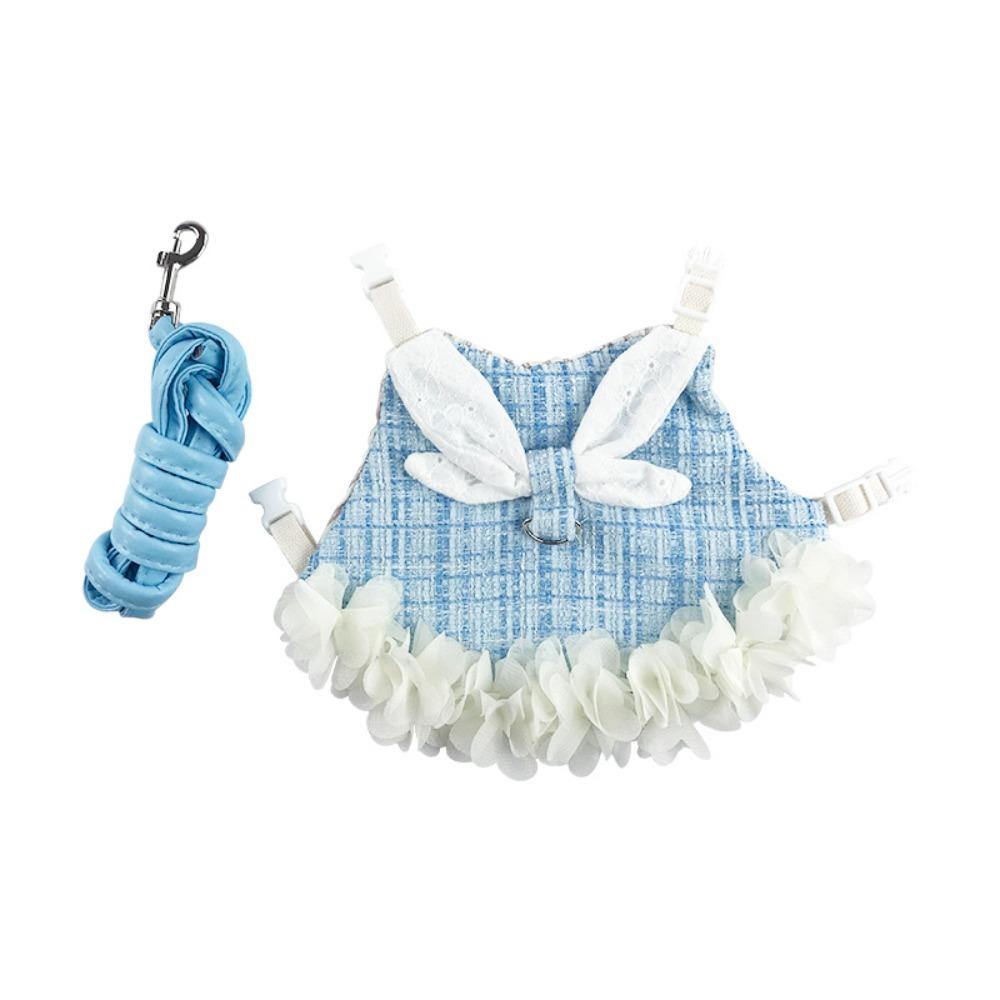 

Princess Style Bunny Chinchillas Suit Breathable Pet Harnesses and Leash Set Little Animals 3# - M