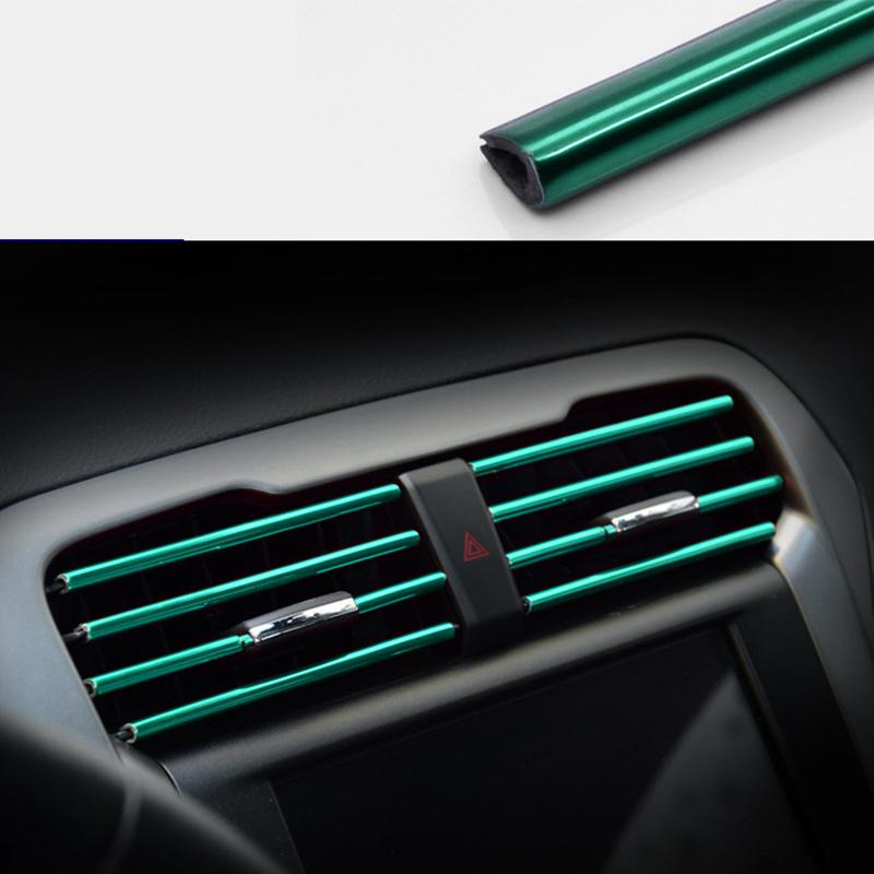 10 Pcs Car Air Conditioner Outlet Decorative Soft Strip Accessories Auto Interior Grille Decorative Strip Universal U-Shaped