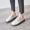 Women's Genuine Leather White Slip-On Shoes - 2025 Casual Soft Sole Flats