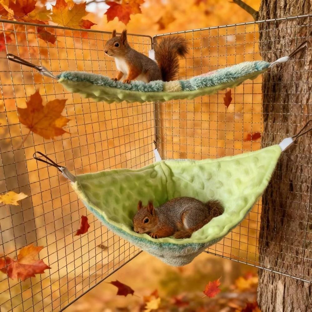 Warm Parrot Cage Hammock Soft Hanging Squirrel Bed Portable Bird Sleeping Bag For Sugar Glider