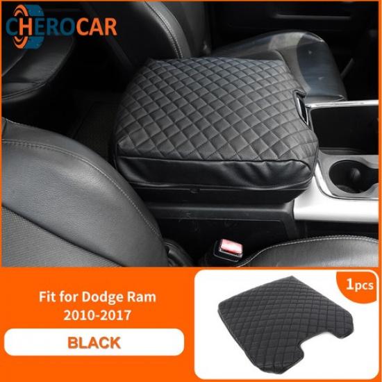 Center Console Armrest Box Pad Soft Cover Mat For Dodge RAM 1500 2010-2017 Black