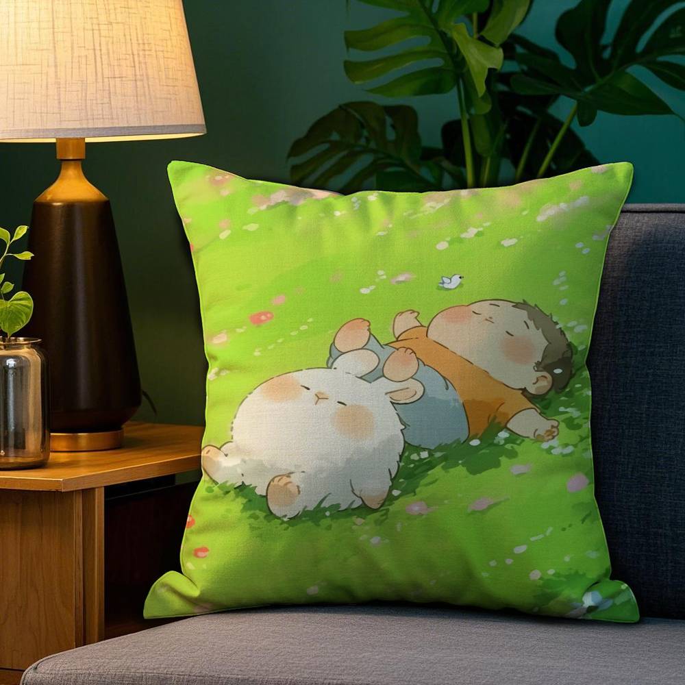 

Cartoon Drawing Animal Pillow Case Plush Fabric Soft Double Sided Print Home Sofa High Quality Cushion Cover Throw 12x12Inch