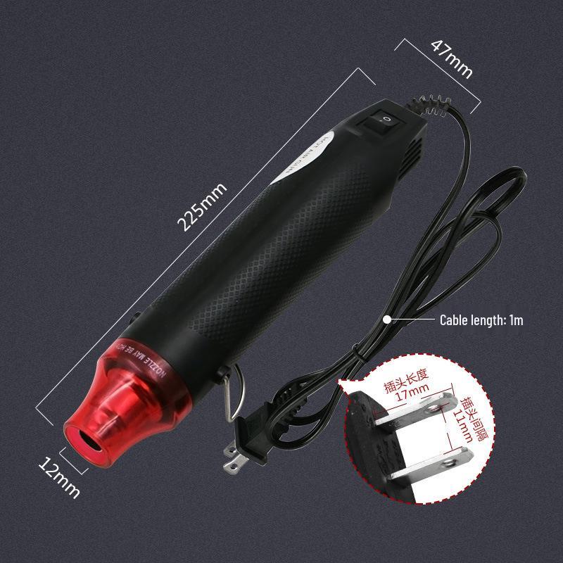 110V US Standard Heat Gun for DIY: Heat Shrink, Polymer Clay, Stamps, Embossing - Handheld Blower with Flat Plug