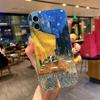 Van Gogh Painting Clear Phone Case For iPhone 15 14 11 12 13 Pro Max Mini XS XR 8 Plus Cover Cafe Terrace Starry Night Sunflower