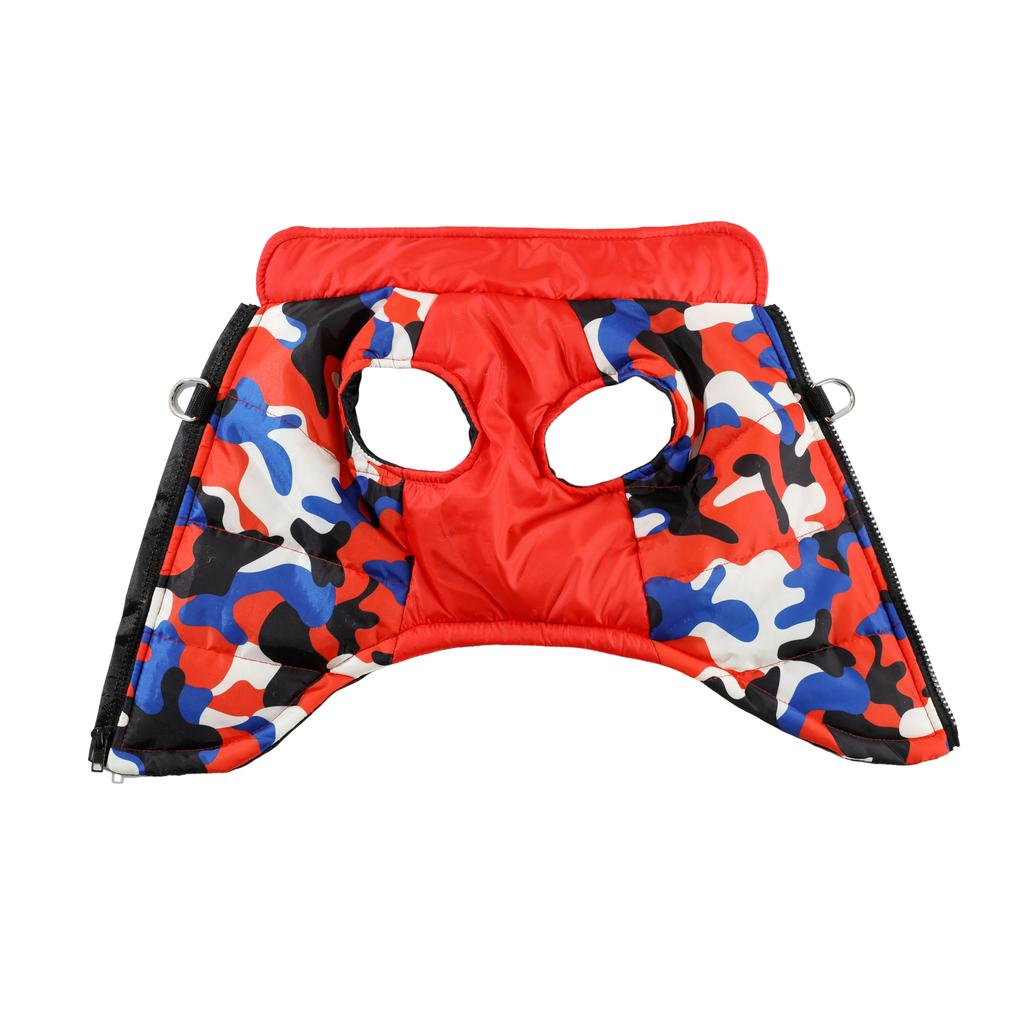 Warm Pet Clothe Winter Windproof Puppy Jacket Coat Camouflage Print Sleeveless Apparel With D-ring For Small Dogs Cats Yorkshire