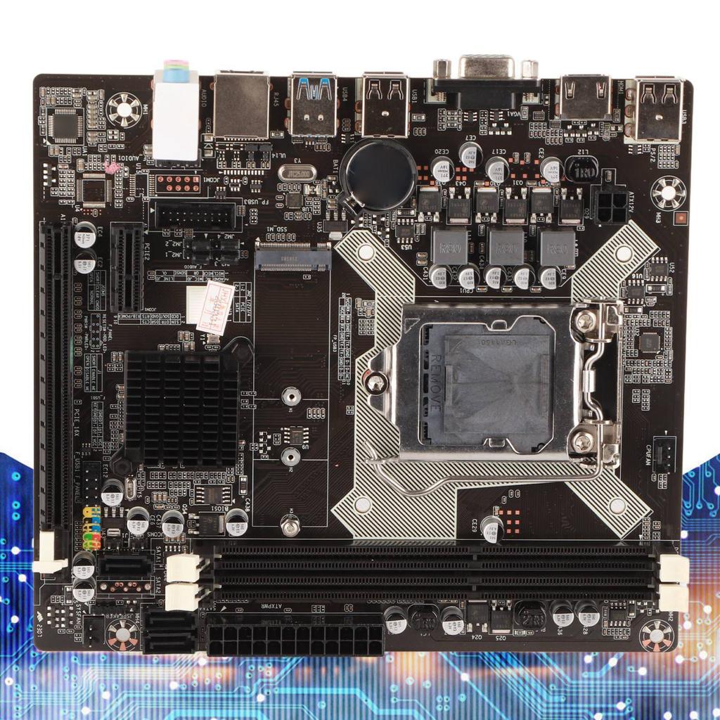 H81 LAG1150 DDR3 Motherboard with HDMI SATA 2.0 USB 2.0 Support VGA+HDMI Dual Output