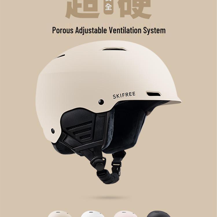 Интегрированный лыжный шлем для мужчин и женщин с профессиональными защитными очками и дизайном с шелковыми цветами Helmet Black M-S0