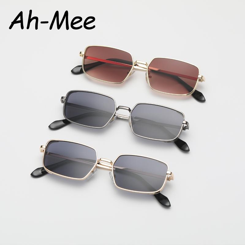 3pcs Retro Rectangle Sunglasses Women Brand Designer Small Metal Frame Square Punk Sun Glasses Men Popular Glasses UV400