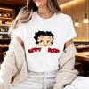Vintage Betty Boop Cartoon Theme Graphic TShirt Classic Retro Girl Women Cotton Short Sleeve Betty Boop Lover Gift Clothing